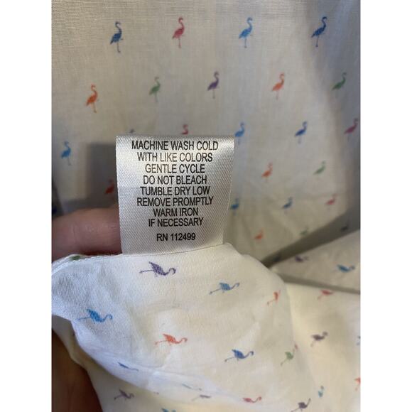Tailorbyrd Shirt Mens XXL White Flamingo AOP Button Up Flip Cuff Office Party - Picture 8 of 13